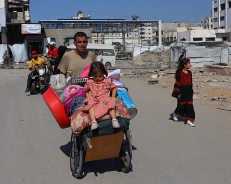 Escaping away from Destruction to Peril: Gaza City Residents Grapple with Dire Choice