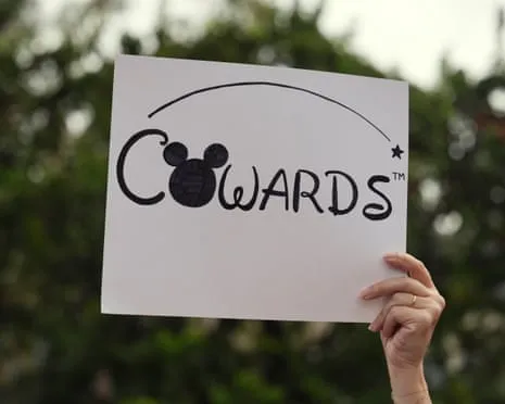 Numerous Demonstrate Outside Disney Headquarters Concerning ‘Authoritarian’ Kimmel Suspension