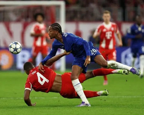The Blues' boss rages when Bayern Munich defender Jonathan Tah avoids red card during UCL loss