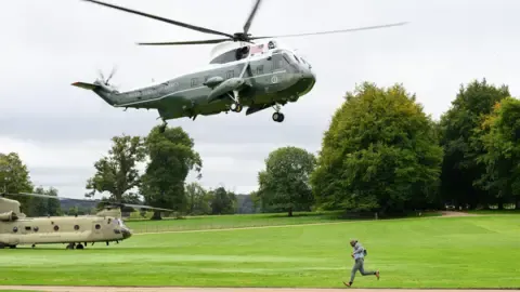 The US President Rerouted and Compelled to Change Aircraft On the Way to Stansted Airport